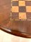 Antique Victorian Figured Walnut Oval Shaped Chess Top Table, Image 8