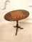 Antique Victorian Figured Walnut Oval Shaped Chess Top Table, Image 4