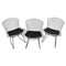 3 Black Wire Chairs by Harry Bertoïa, Set of 3 1