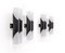 German Double Glass Black and White Wall Lights by Neuhaus, 1970, Set of 2, Image 5