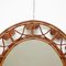 19th Century Antique Oval Rattan Wall Mirror 2