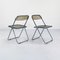 Smoke Plia Folding Chairs by Giancarlo Piretti for Anonima Castelli, 1960s, Set of 2 5