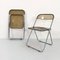 Smoke Plia Folding Chairs by Giancarlo Piretti for Anonima Castelli, 1960s, Set of 2 8