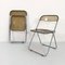 Smoke Plia Folding Chairs by Giancarlo Piretti for Anonima Castelli, 1960s, Set of 2, Image 8