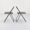Smoke Plia Folding Chairs by Giancarlo Piretti for Anonima Castelli, 1960s, Set of 2 3