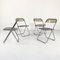 Smoke Plia Folding Chairs by Giancarlo Piretti for Anonima Castelli, 1960s, Set of 4 2