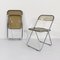 Smoke Plia Folding Chairs by Giancarlo Piretti for Anonima Castelli, 1960s, Set of 4 8