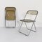 Smoke Plia Folding Chairs by Giancarlo Piretti for Anonima Castelli, 1960s, Set of 4, Image 8
