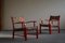 Danish Modern Seagrass Lounge Chairs by Fritz Hansen, 1940s, Set of 2, Image 14