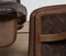 Buffalo Leather Swivel and Relax Chair with Matching Ottoman from de Sede, 1970s, Set of 2, Image 3