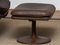 Buffalo Leather Swivel and Relax Chair with Matching Ottoman from de Sede, 1970s, Set of 2, Image 2