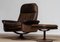 Buffalo Leather Swivel and Relax Chair with Matching Ottoman from de Sede, 1970s, Set of 2 16