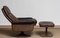 Buffalo Leather Swivel and Relax Chair with Matching Ottoman from de Sede, 1970s, Set of 2 1