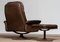 Buffalo Leather Swivel and Relax Chair with Matching Ottoman from de Sede, 1970s, Set of 2 13