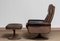 Buffalo Leather Swivel and Relax Chair with Matching Ottoman from de Sede, 1970s, Set of 2 12