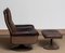 Buffalo Leather Swivel and Relax Chair with Matching Ottoman from de Sede, 1970s, Set of 2 8