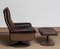 Buffalo Leather Swivel and Relax Chair with Matching Ottoman from de Sede, 1970s, Set of 2, Image 8