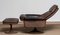 Buffalo Leather Swivel and Relax Chair with Matching Ottoman from de Sede, 1970s, Set of 2, Image 10