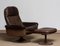 Buffalo Leather Swivel and Relax Chair with Matching Ottoman from de Sede, 1970s, Set of 2 18