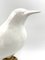Large Kingfisher Bird Sculptures, White Ceramic & Brass, Set of 2 8