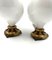 Large Kingfisher Bird Sculptures, White Ceramic & Brass, Set of 2 14