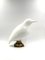 Large Kingfisher Bird Sculptures, White Ceramic & Brass, Set of 2 16