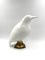 Large Kingfisher Bird Sculptures, White Ceramic & Brass, Set of 2 10