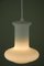 Lámpara colgante danesa de vidrio opalino de Lightskaer Lighting, años 70, Imagen 3