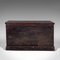 Large Antique English Victorian Pine Shipping Travel Trunk Tool Chest, 1880s, Image 6