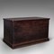 Large Antique English Victorian Pine Shipping Travel Trunk Tool Chest, 1880s 1