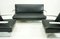 Cantilever Black Nappa Leather Set Sofa and Armchair from Mücke Melder, 1930s, Set of 3 4
