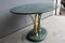 Italian Brass and Green Marble Oval Coffee Table, 1950s 7
