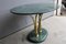 Italian Brass and Green Marble Oval Coffee Table, 1950s, Image 7