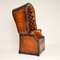 Antique Georgian Style Leather Porters Armchair, Image 2