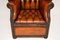 Antique Georgian Style Leather Porters Armchair, Image 5