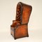 Antique Georgian Style Leather Porters Armchair, Image 4