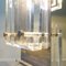 Large Acrylic Glass and Polished Aluminum Table Floor Lamp by Noel b.c 20