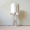 Large Acrylic Glass and Polished Aluminum Table Floor Lamp by Noel b.c 4