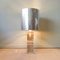 Large Acrylic Glass and Polished Aluminum Table Floor Lamp by Noel b.c 5