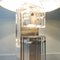 Large Acrylic Glass and Polished Aluminum Table Floor Lamp by Noel b.c 18