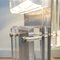 Large Acrylic Glass and Polished Aluminum Table Floor Lamp by Noel b.c 22