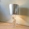 Large Acrylic Glass and Polished Aluminum Table Floor Lamp by Noel b.c 12