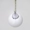 Weiße Deckenlampe aus weißem Glas & Methacrylat, 1960er 3