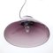 Purple Glass and Chromed Metal Pendant Light, 1970s 6