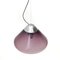 Purple Glass and Chromed Metal Pendant Light, 1970s, Image 4