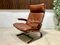 Scandinavian Leather Lounge Chair by Elsa & Nordahl Solheim for Rybo Rykken, 1960s 15