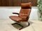 Scandinavian Leather Lounge Chair by Elsa & Nordahl Solheim for Rybo Rykken, 1960s, Image 15