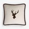 Christmas Happy Pillow with Elk in Beige and Brown from Lo Decor 1