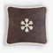 Christmas Happy Pillow with Snowflake in Brown and Beige from Lo Decor 1