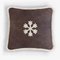 Christmas Happy Pillow with Snowflake in Brown and Beige from Lo Decor, Image 1